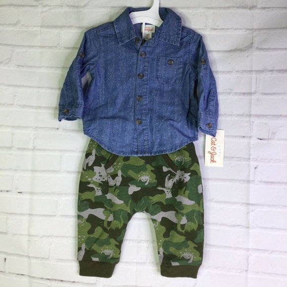 Cat & Jack Other - Cat & Jack Infant Baby Boy 3-6 Months Outfit Denim